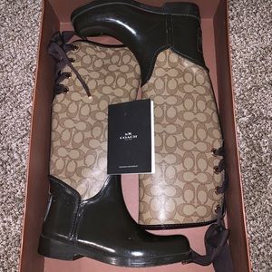 Authentic coach rain boots